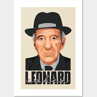 Leonard Cohen // Vintage Style Posters and Art